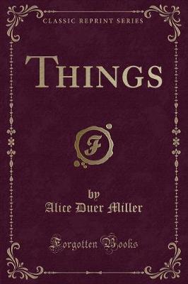 Book cover for Things (Classic Reprint)