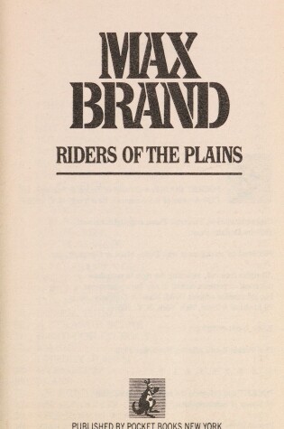 Cover of Riders of Plain