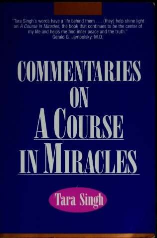 Cover of Commentaries on a Course in Mi