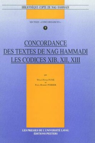 Cover of Concordance Des Textes De Nag Hammadi. Les Codices XIB, XII, XIII