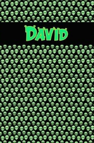 Cover of 120 Page Handwriting Practice Book with Green Alien Cover David