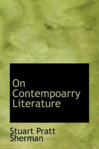 Cover of On Contempoarry Literature