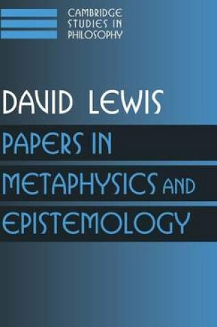 Cover of Papers in Metaphysics and Epistemology: Volume 2