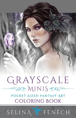 Book cover for Grayscale Minis - Pocket Sized Fantasy Art Coloring Book