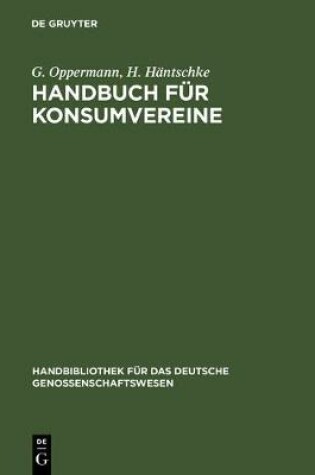 Cover of Handbuch Für Konsumvereine