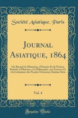 Cover of Journal Asiatique, 1864, Vol. 4