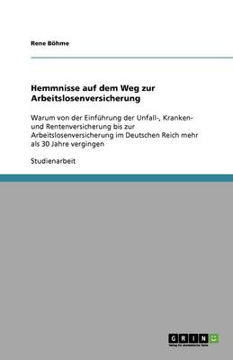 Book cover for Hemmnisse auf dem Weg zur Arbeitslosenversicherung