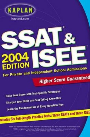 Cover of Kaplan Ssat & Isee 2004