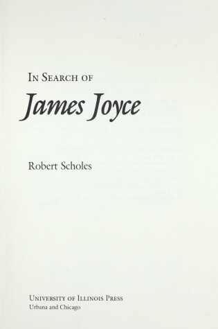 Cover of In Search of James Joyce