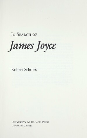 Book cover for In Search of James Joyce