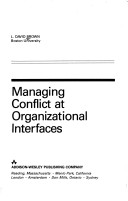 Book cover for Managing Conflict at Organizational Interfaces