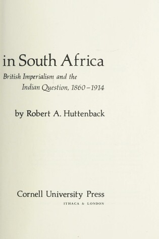 Cover of Gandhi in South Africa