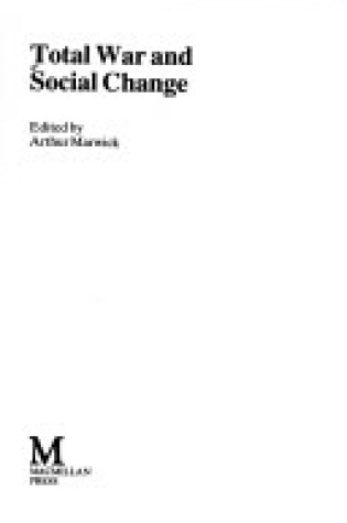 Cover of Total War and Social Change