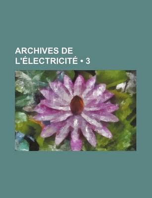 Book cover for Archives de L'Electricite (3)