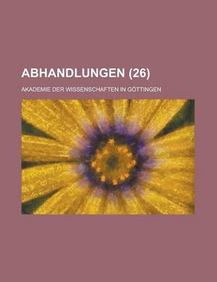 Book cover for Abhandlungen (26)