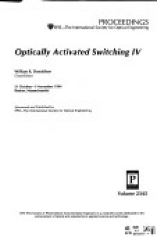 Cover of Optically Activated Switching Iv