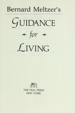 Cover of Bernard Meltzer's Guidance for Living