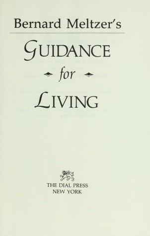 Book cover for Bernard Meltzer's Guidance for Living