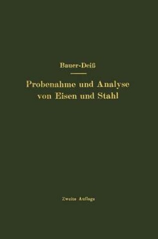 Cover of Probenahme und Analyse von Eisen und Stahl