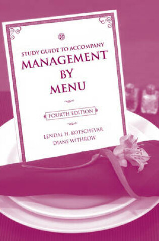 Cover of Management by Menu, 4e Study Guide