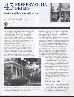 Book cover for Preserving Historic Wood Porches