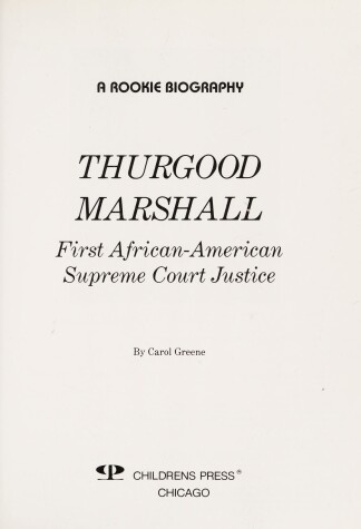 Cover of Thurgood Marshall