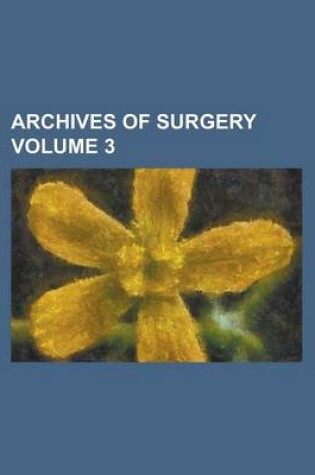 Cover of Archives of Surgery (Volume 05)