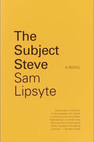 Cover of The Subject Steve