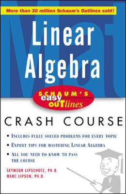 Book cover for Schaum's Easy Outline of Linear Algebra