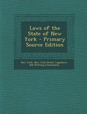 Book cover for Laws of the State of New York - Primary Source Edition