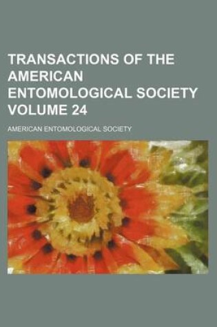 Cover of Transactions of the American Entomological Society Volume 24