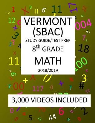 Book cover for 8th Grade VERMONT SBAC, 2019 MATH, Test Prep