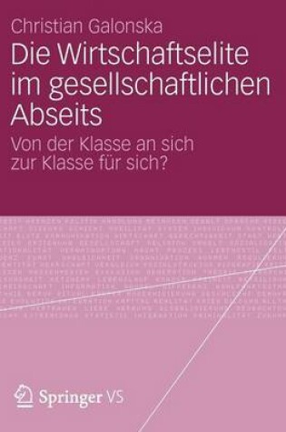 Cover of Die Wirtschaftselite im gesellschaftlichen Abseits