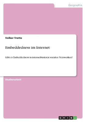 Book cover for Embeddedness im Internet