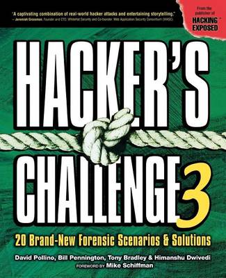 Book cover for Hacker's Challenge 3: 20 Brand New Forensic Scenarios & Solutions