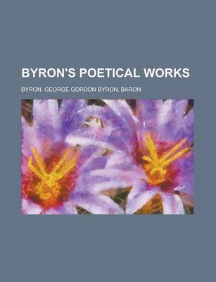 Book cover for Byron's Poetical Works, Volume 1