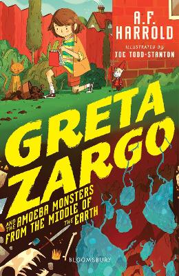 Book cover for Greta Zargo and the Amoeba Monsters from the Middle of the Earth
