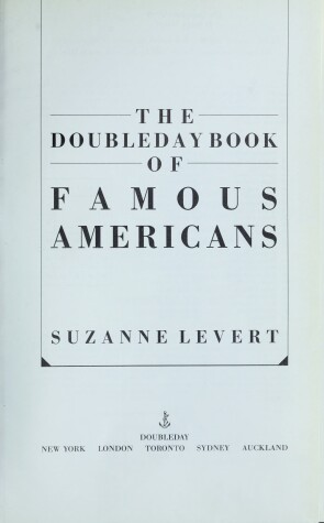 Book cover for The Doubleday Book of Famous Americans