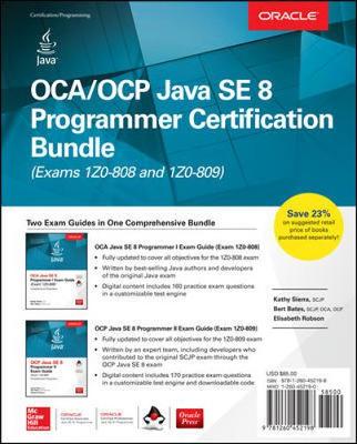 Book cover for OCA/OCP Java SE 8 Programmer Certification Bundle (Exams 1Z0-808 and 1Z0-809)