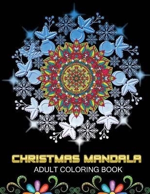 Book cover for Christmas Mandala adult coloring book