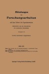 Book cover for Mitteilungen über Forschungsarbeiten auf dem Gebiete des Ingenieurwesens