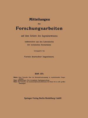 Cover of Mitteilungen über Forschungsarbeiten auf dem Gebiete des Ingenieurwesens