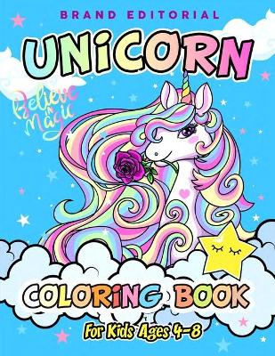 Book cover for Unicorn Coloring Book for Kids Ages 4-8