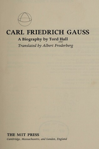 Cover of C.F.Gauss