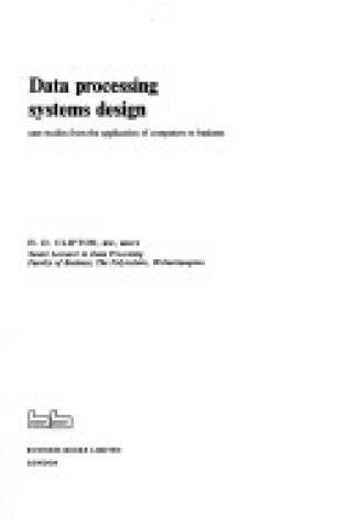Cover of Data Processing Systems Design