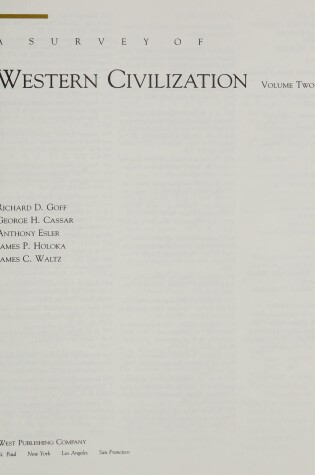 Cover of A Survey of Western Civilization