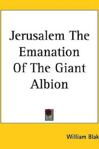 Cover of Jerusalem the Emanation of the Giant Albion