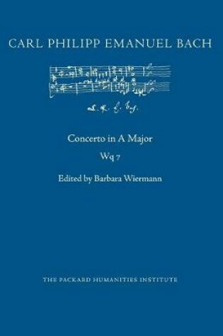 Cover of Concerto in A Major, Wq 7
