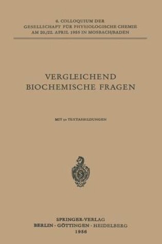 Cover of Vergleichende Biochemische Fragen