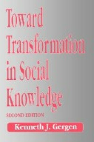 Cover of Toward Transformation in Social Knowledge